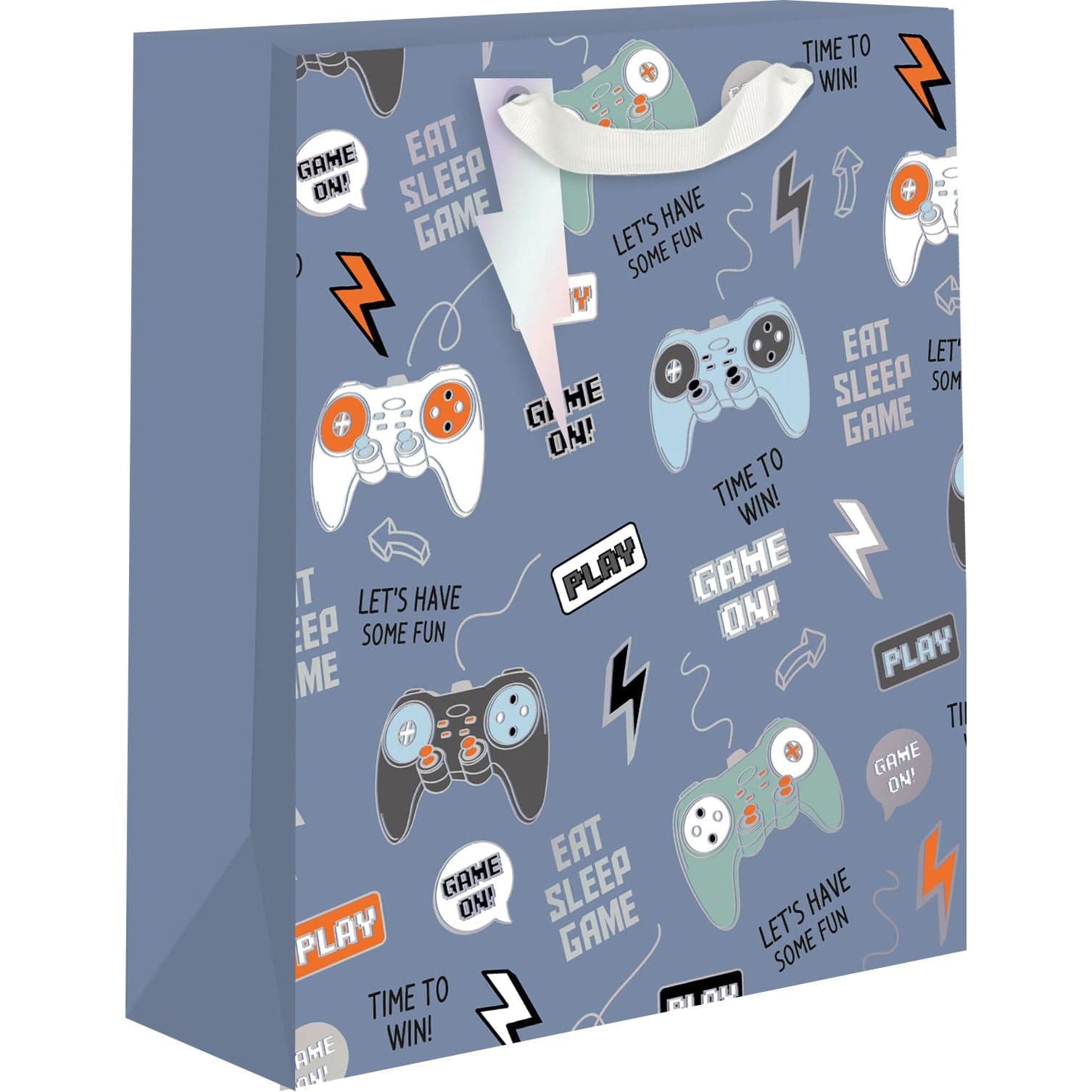 Medium Love Vivid Gaming gift bag with colorful gaming-themed design and handles for gift presentation.